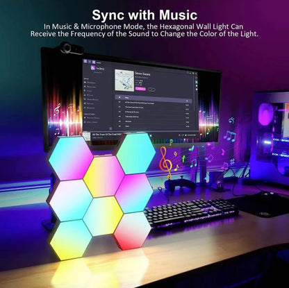 RGB Hexagon Wall Panels